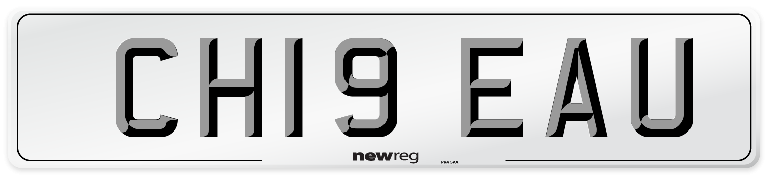 CH19 EAU Number Plate from New Reg